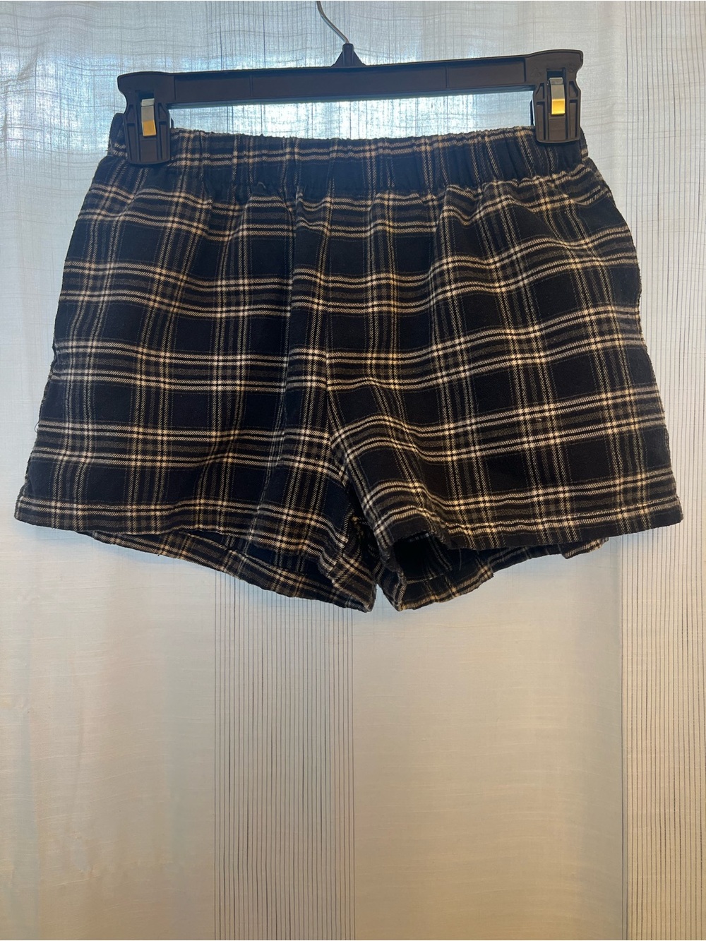 The cutest flannel pajama mini shorts!